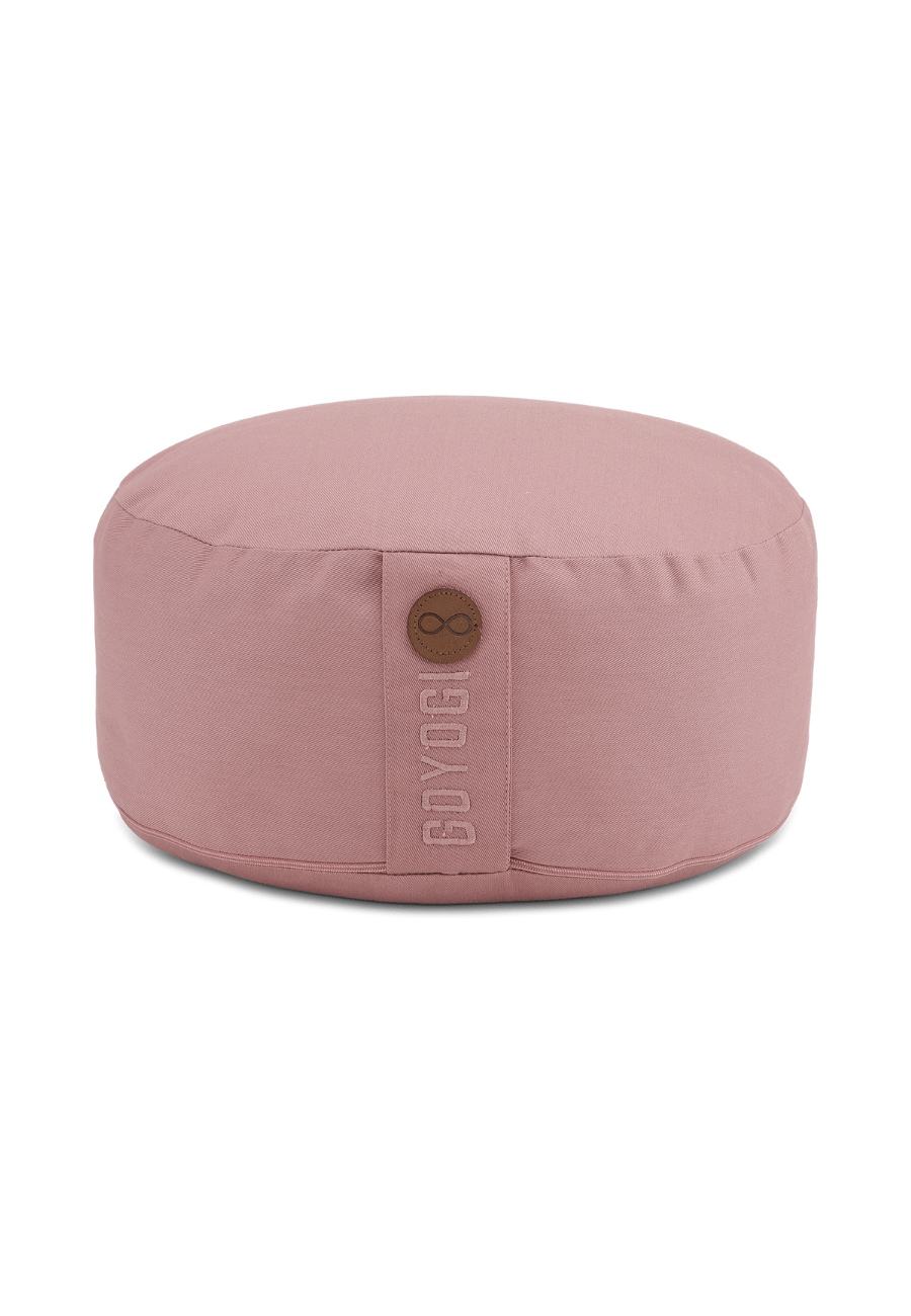 Calm Organic Cotton Round Meditation Cushion - Rose