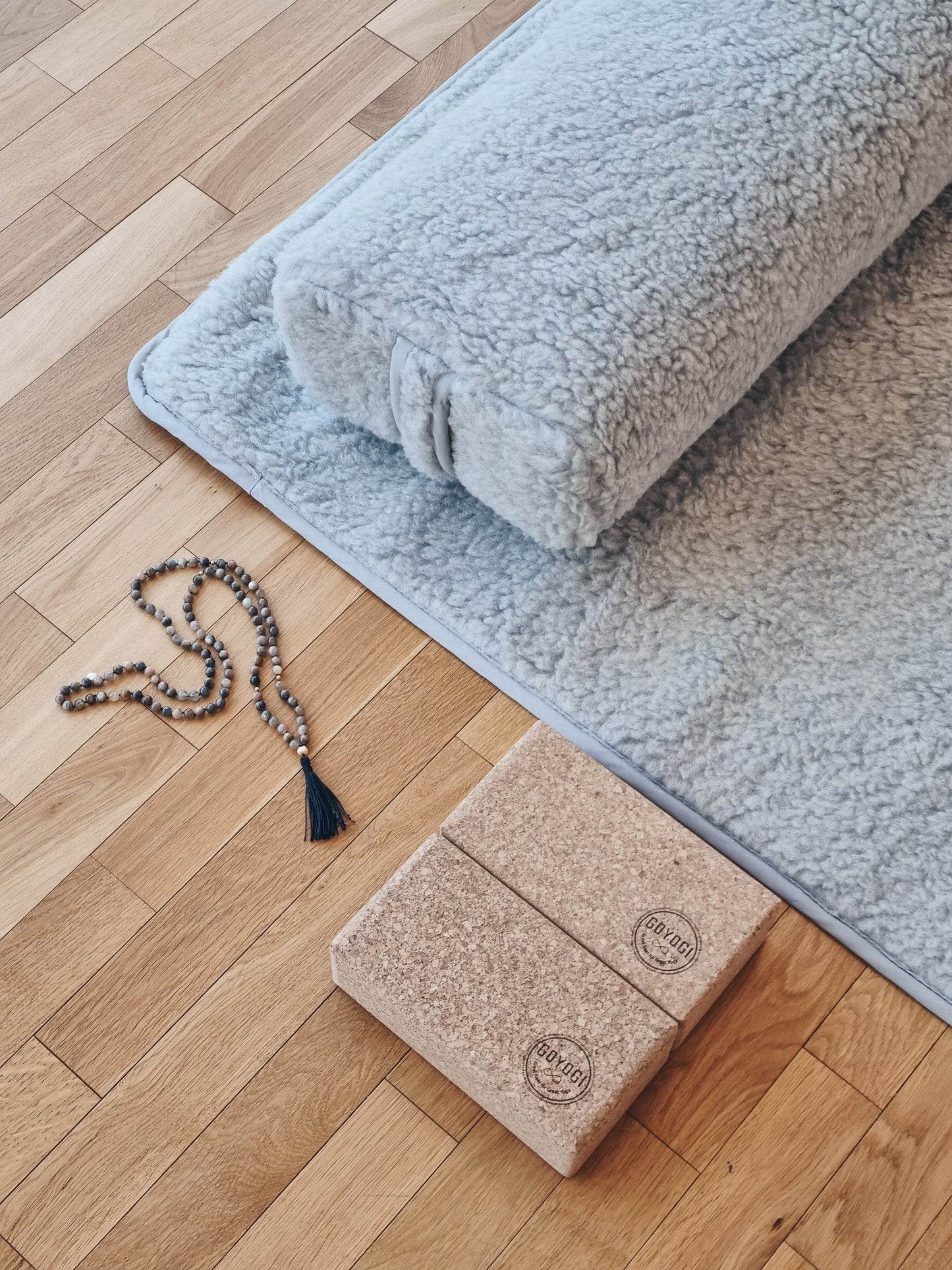 Release Wool Yoga Mat 75 x 200 cm - Light Grey