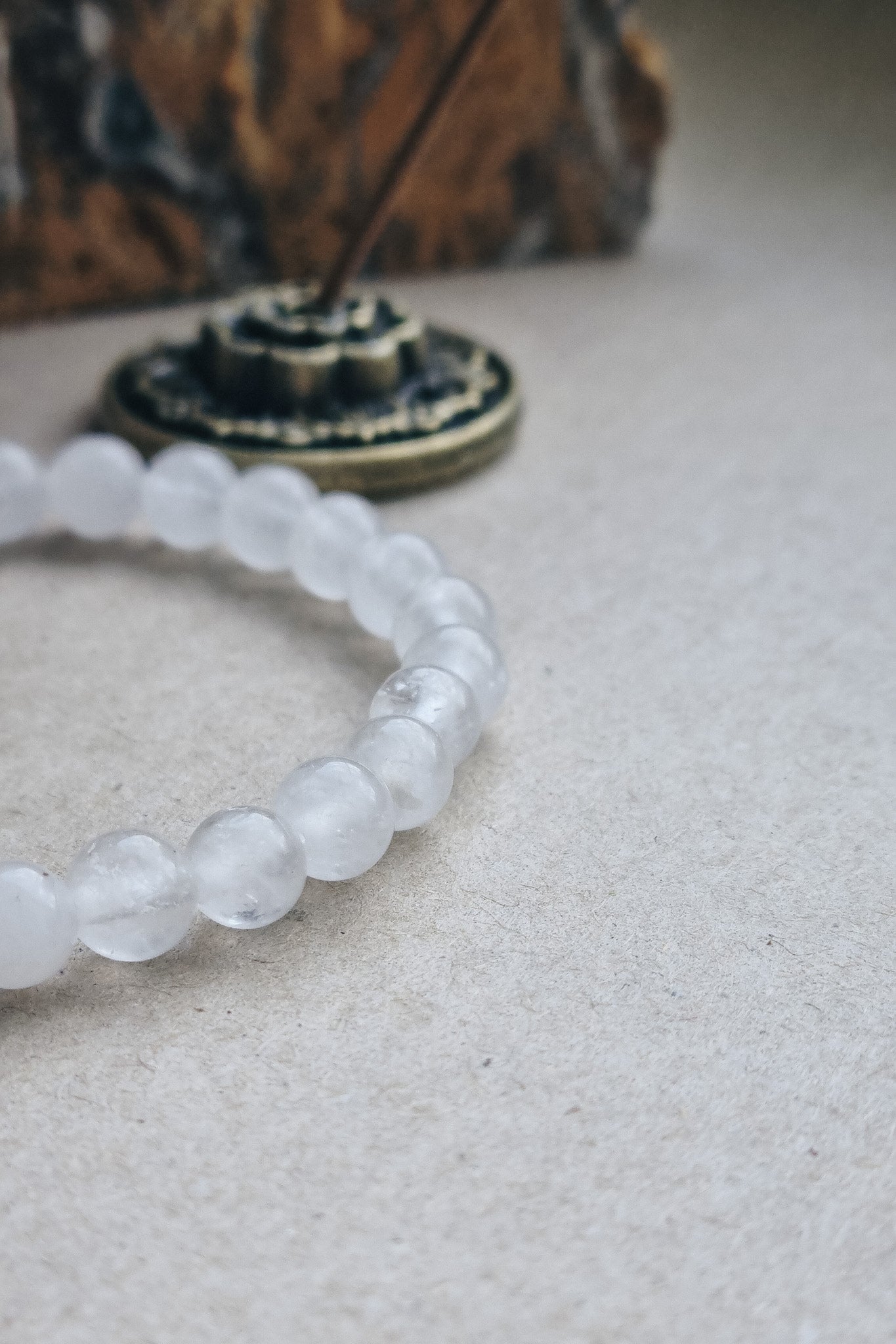 Mantra ENERGY Armbånd – Klarhet – Hvit Jade -