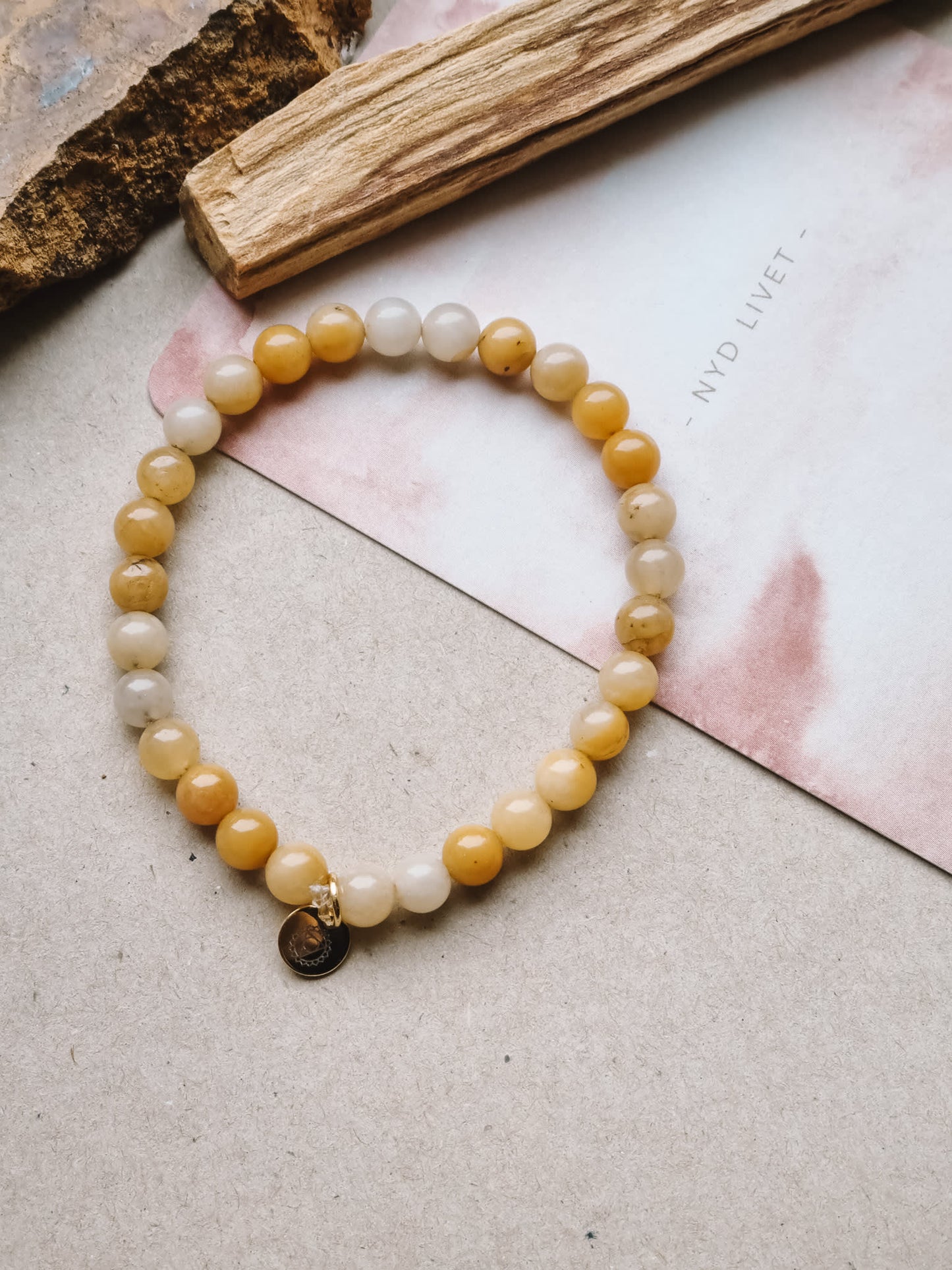 Mantra ENERGY armbånd – Harmoni – Gul Jade -