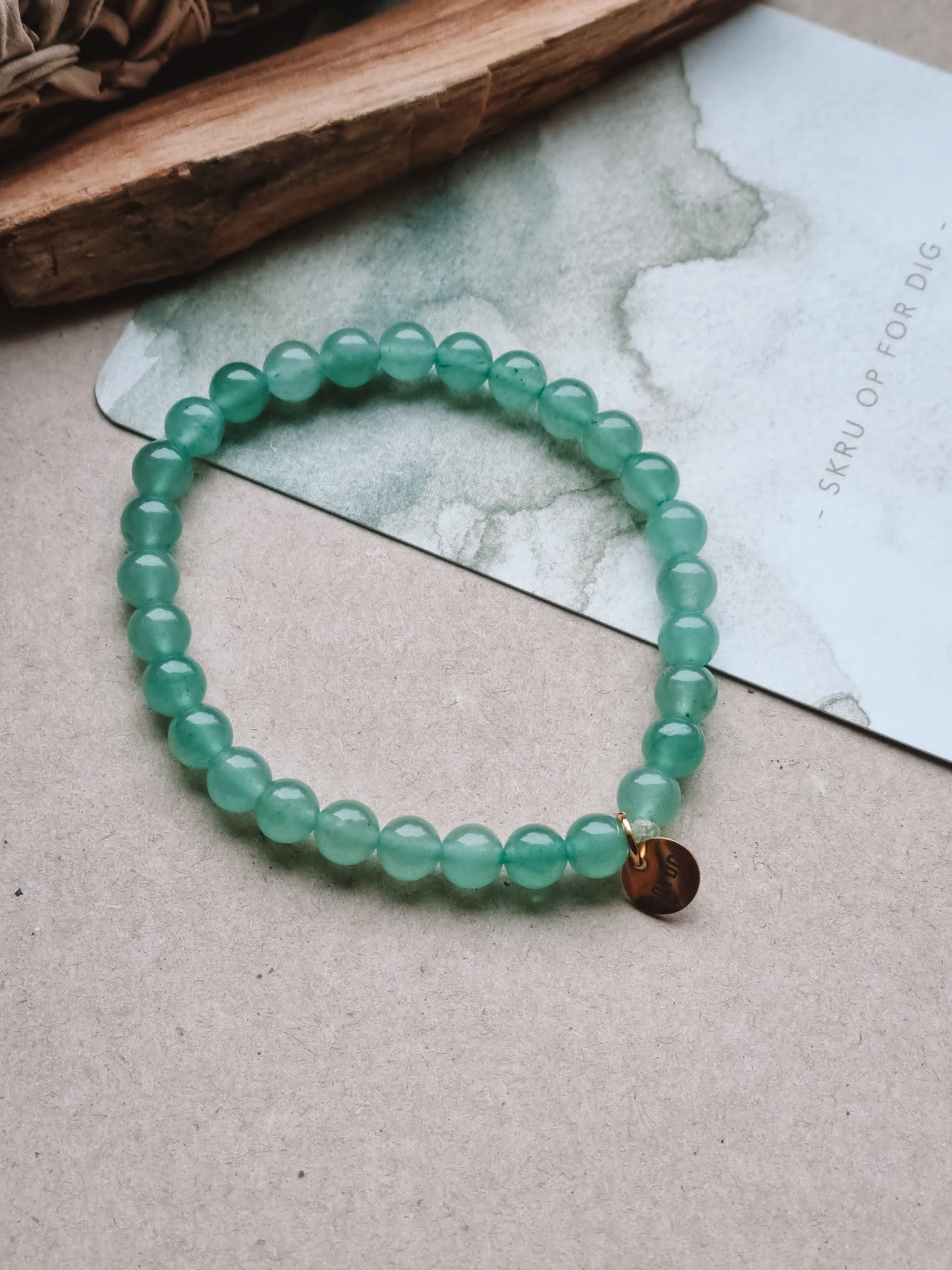 Mantra ENERGY Armbånd – Overflod – Grønn Aventurin -