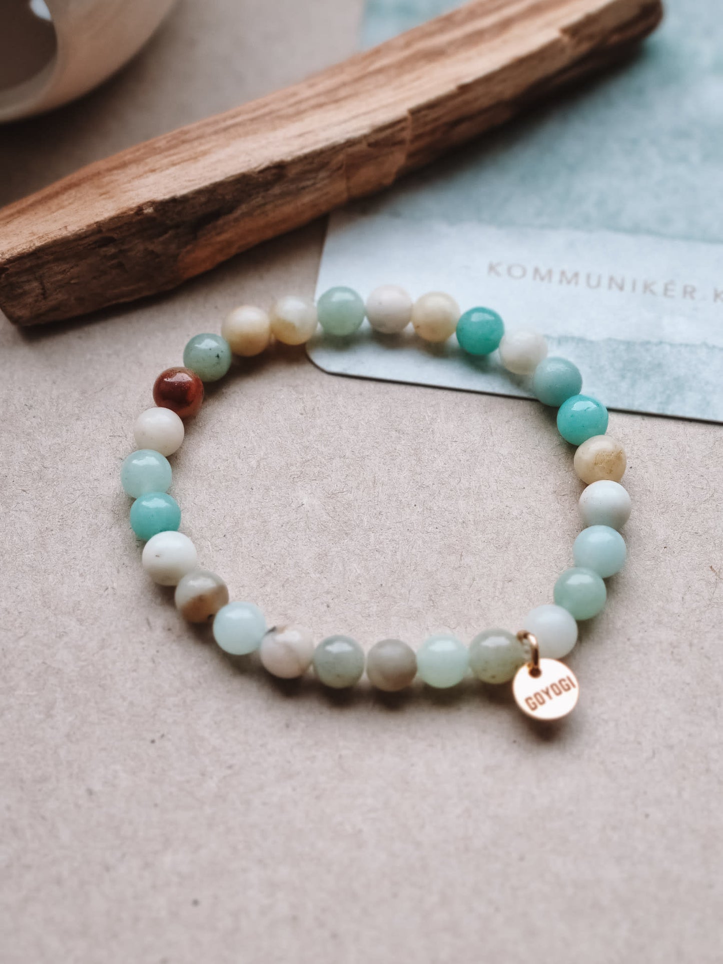 Mantra ENERGY armbånd - Kommunikation - Amazonitt -
