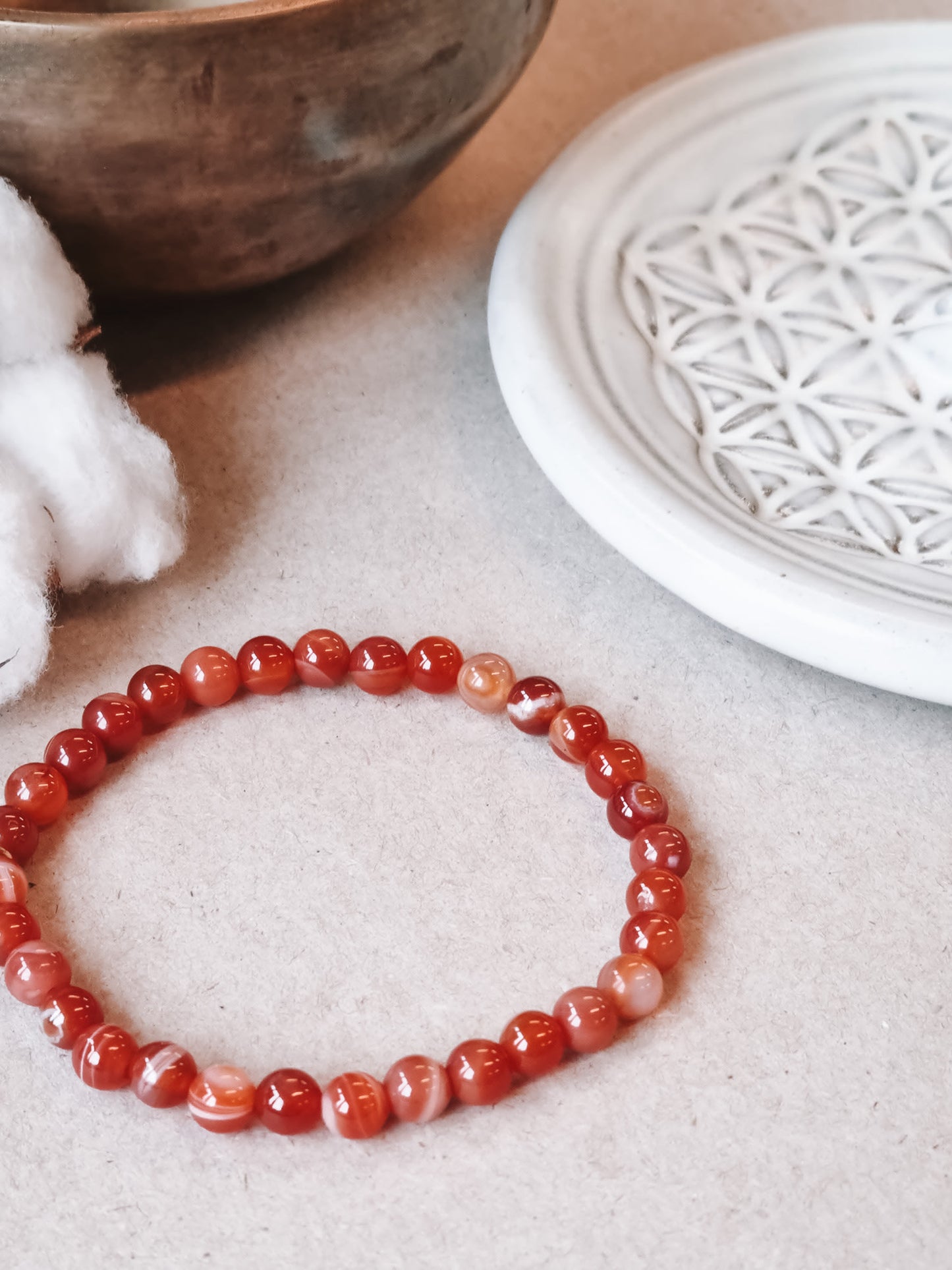 Mantra ENERGY Armbånd – Selvtillit – Karneol -