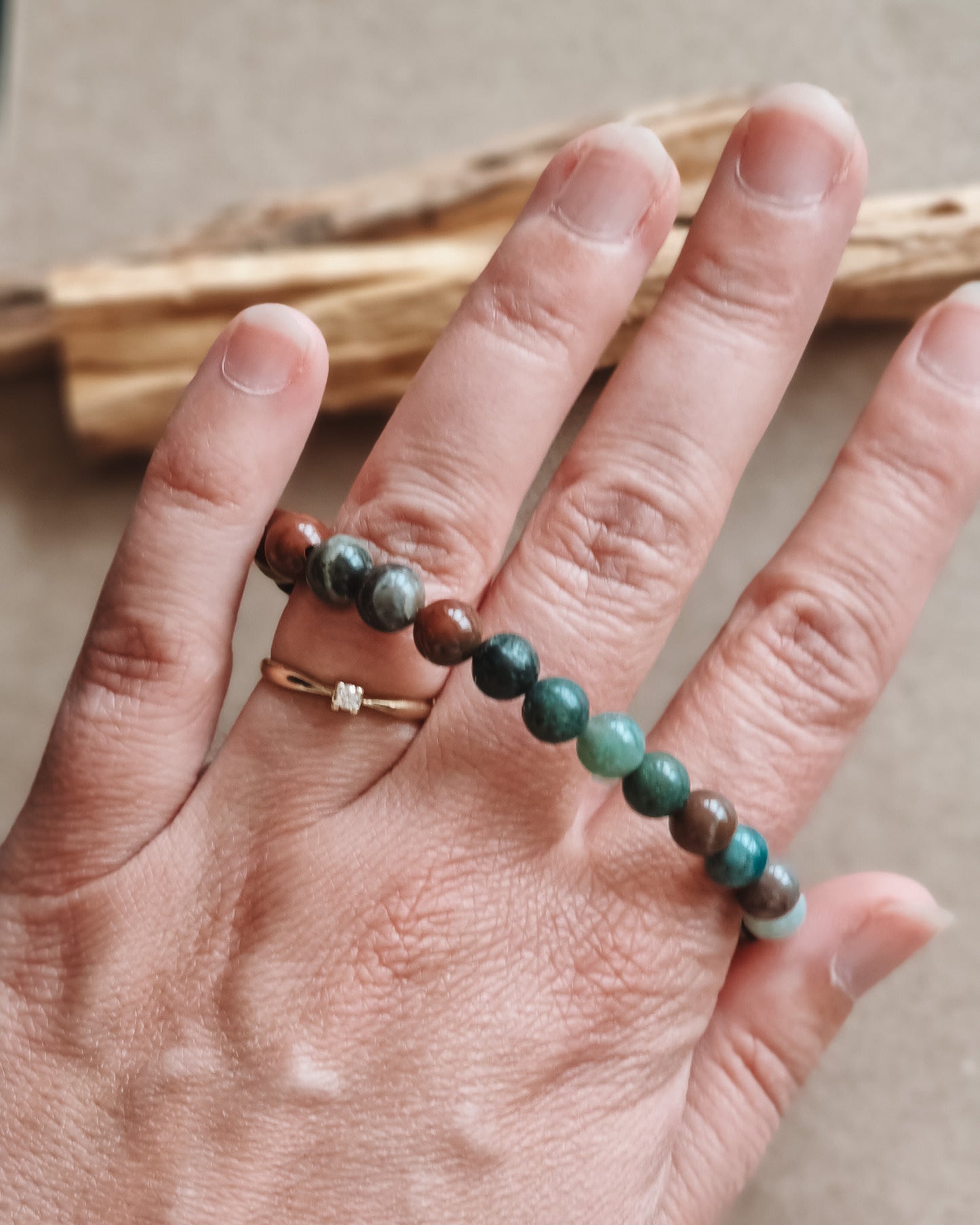 Mantra ENERGY-armbånd – Velstand – Indisk agat -
