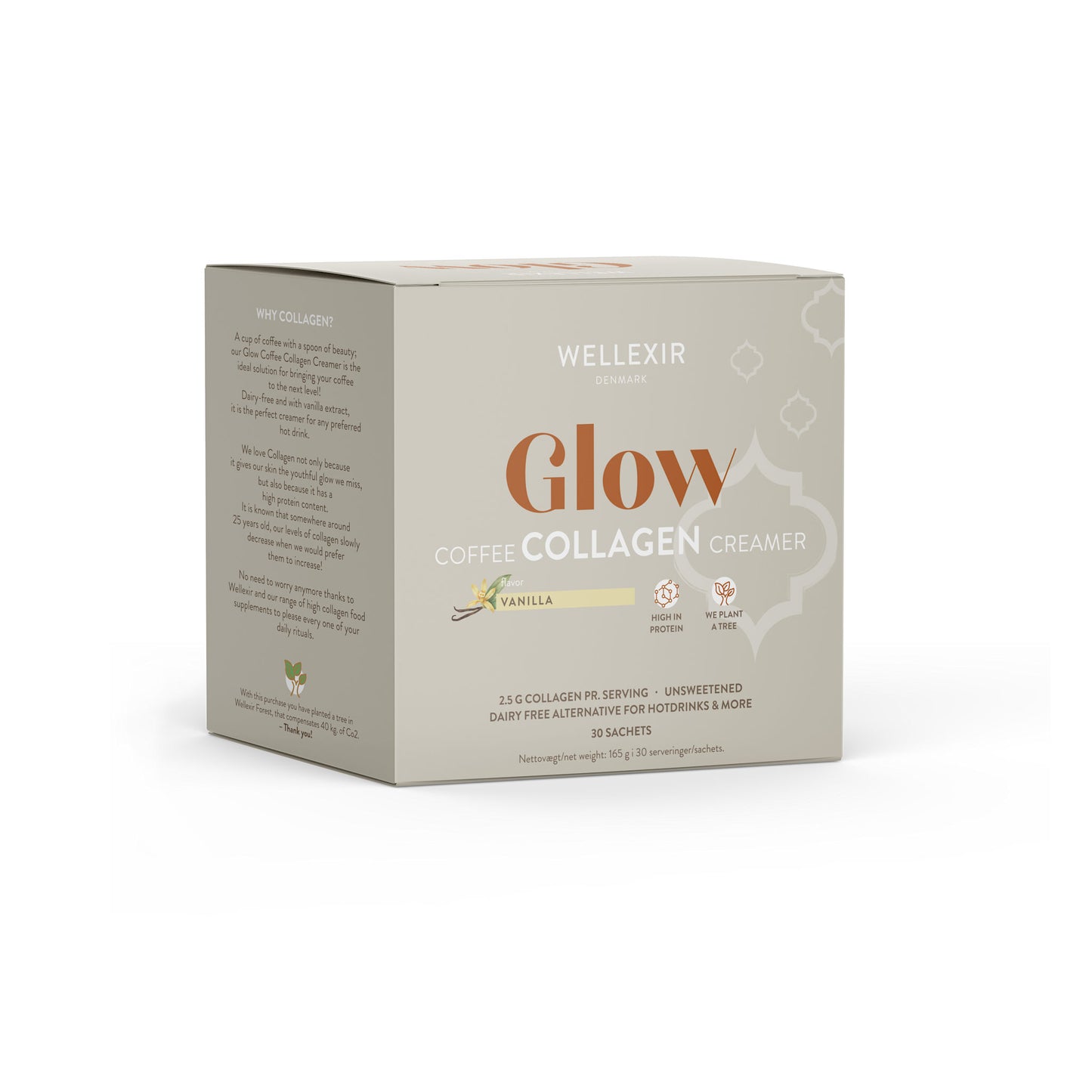Wellexir Glow Coffee Creamer Vanilla 30 sachet box -