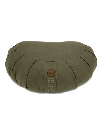 Calm Crescent Meditation Cushion - Dark Olive