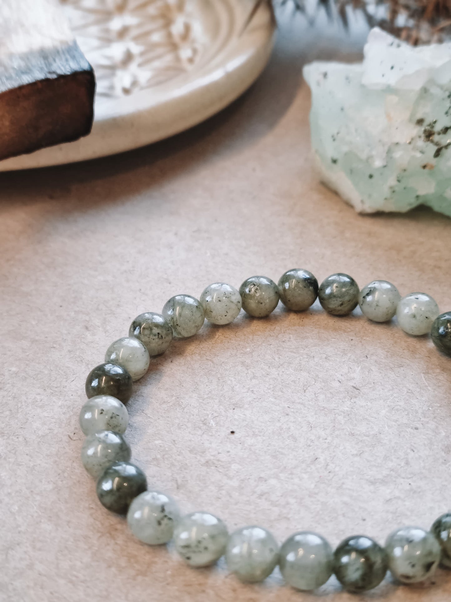 Mantra ENERGY Armbånd – Perspektiv – Grønn Labradoritt -