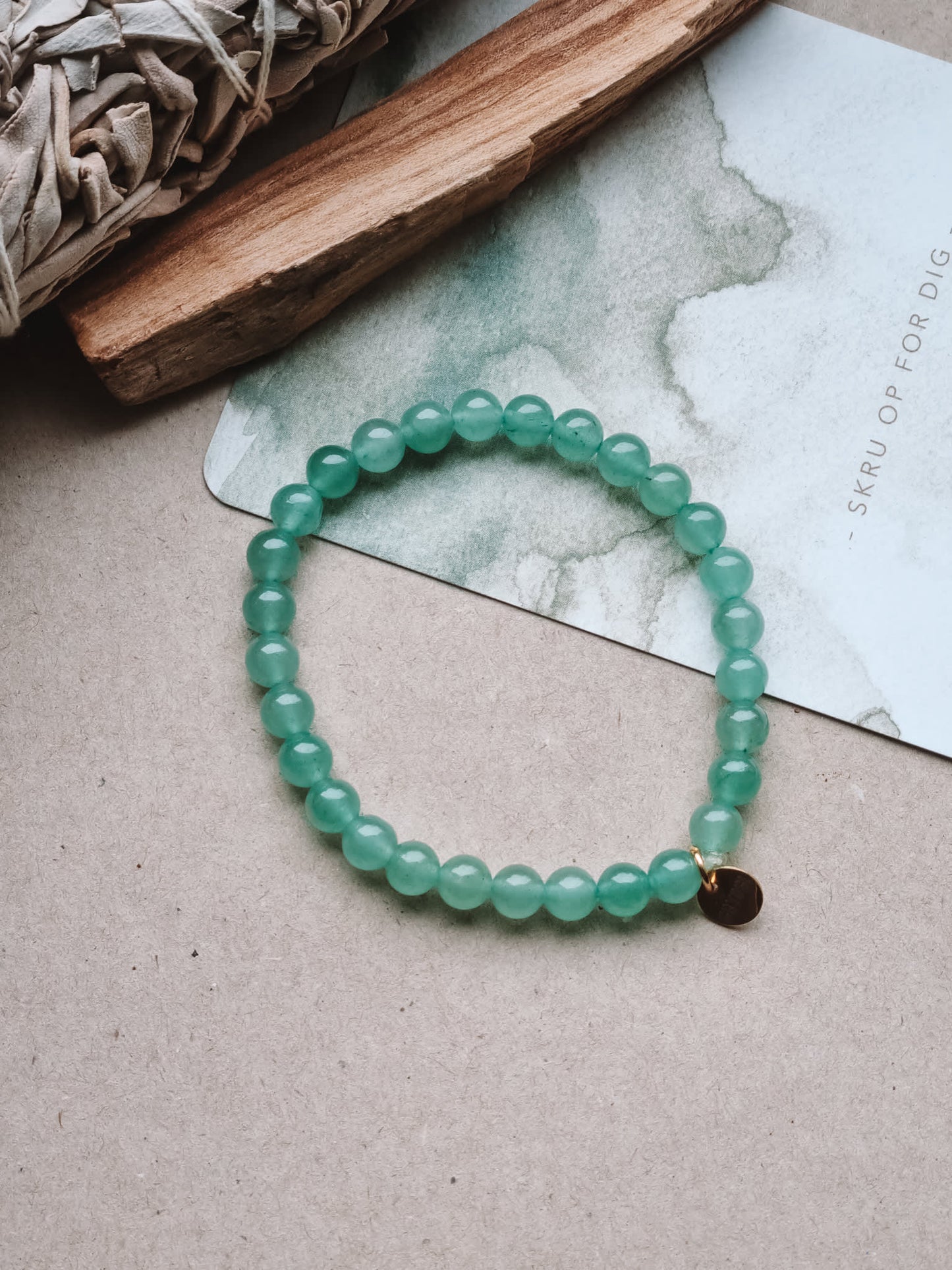 Mantra ENERGY Armbånd – Overflod – Grønn Aventurin -