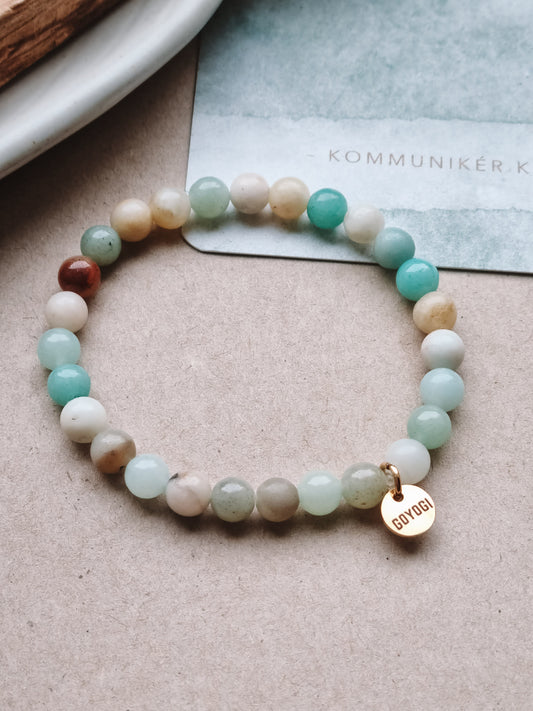 Mantra ENERGY armbånd - Kommunikation - Amazonitt -