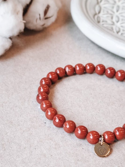 Mantra ENERGY Armbånd – Trygghet – Rød Jaspis -