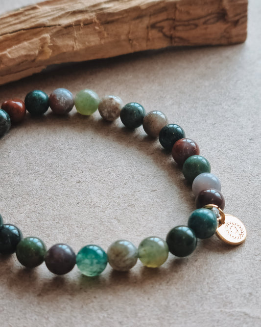 Mantra ENERGY-armbånd – Velstand – Indisk agat -