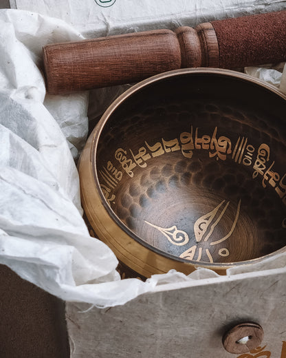 Singing bowl with wooden stick - Nepal