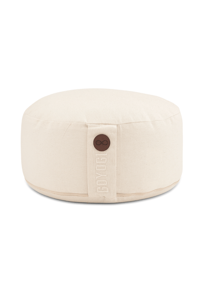 Calm Organic Cotton Round Meditation Cushion - Natural