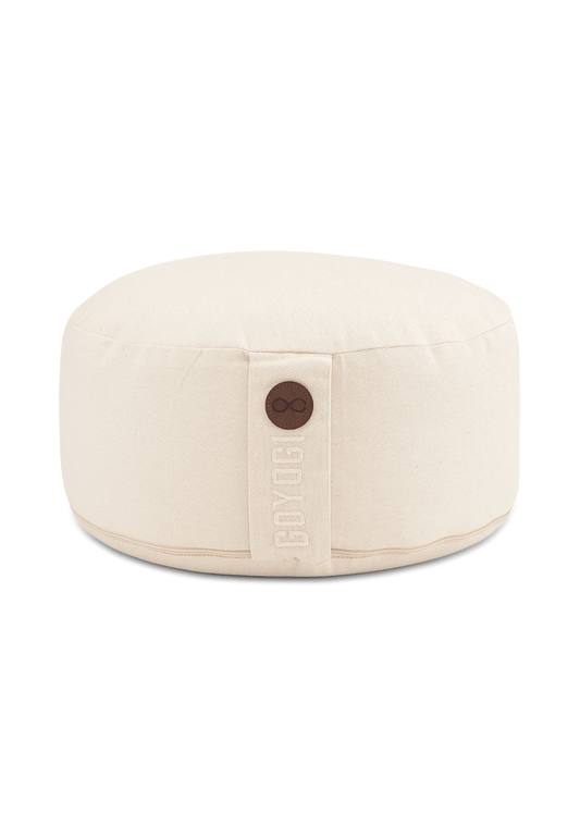 Calm Organic Cotton Round Meditation Cushion - Natural