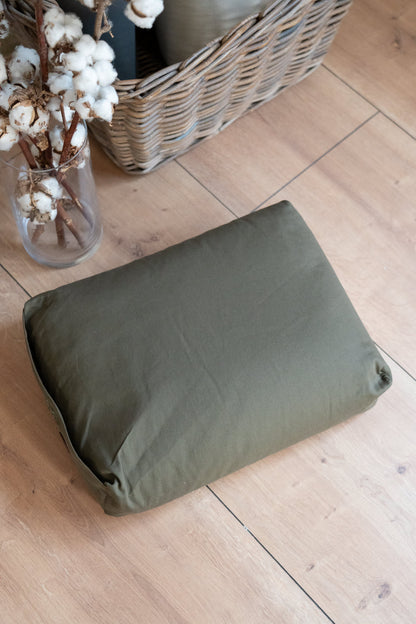 Calm Rektangulær Yoga Bolster - Dark Olive