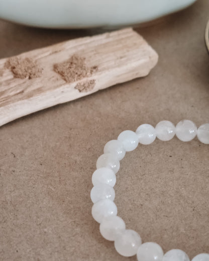 Mantra ENERGY Armbånd – Fornyelse – Hvit Månestein -