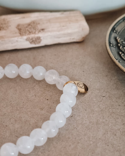 Mantra ENERGY Armbånd – Fornyelse – Hvit Månestein -