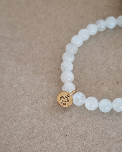 Mantra ENERGY Armbånd – Fornyelse – Hvit Månestein -