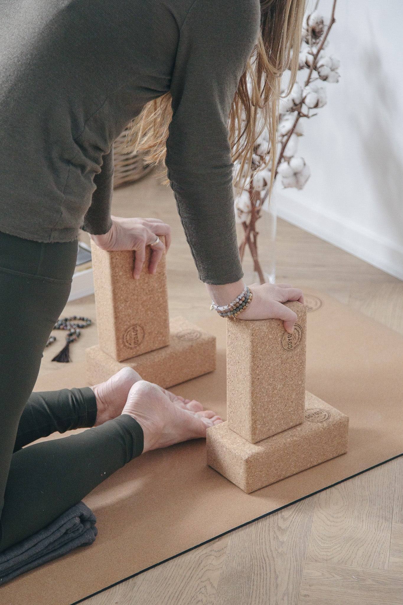 Sustain Cork Yoga Block - sett med 2 -