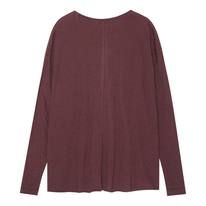 Lion Drapy Tee - Dark Plum