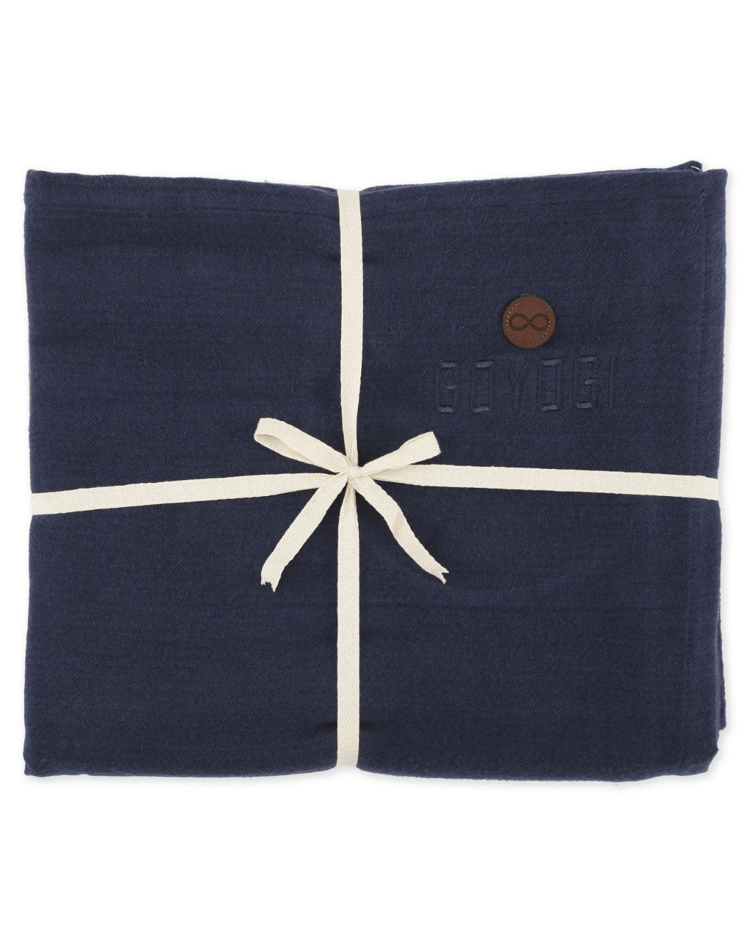 Calm Organic Cotton Yoga Blanket - Dark Blue