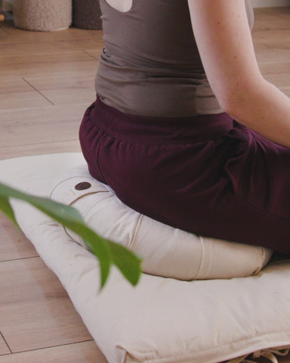 Calm Crescent Meditation Cushion - Dark Grey