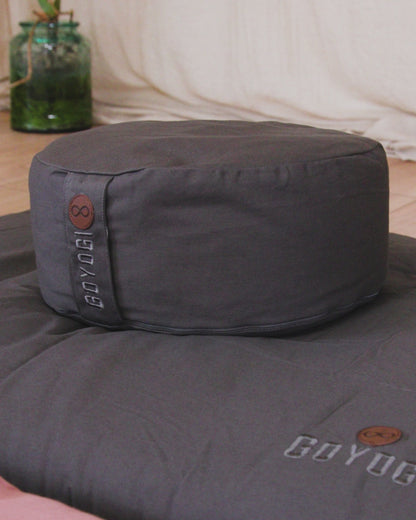 Calm Organic Cotton Round Meditation Cushion - Rose