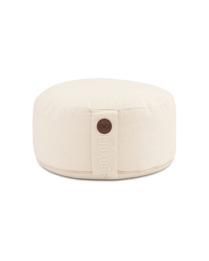 Calm Organic Cotton Round Meditation Cushion - Natural